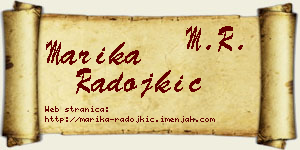 Marika Radojkić vizit kartica